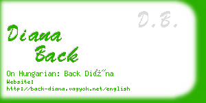 diana back business card